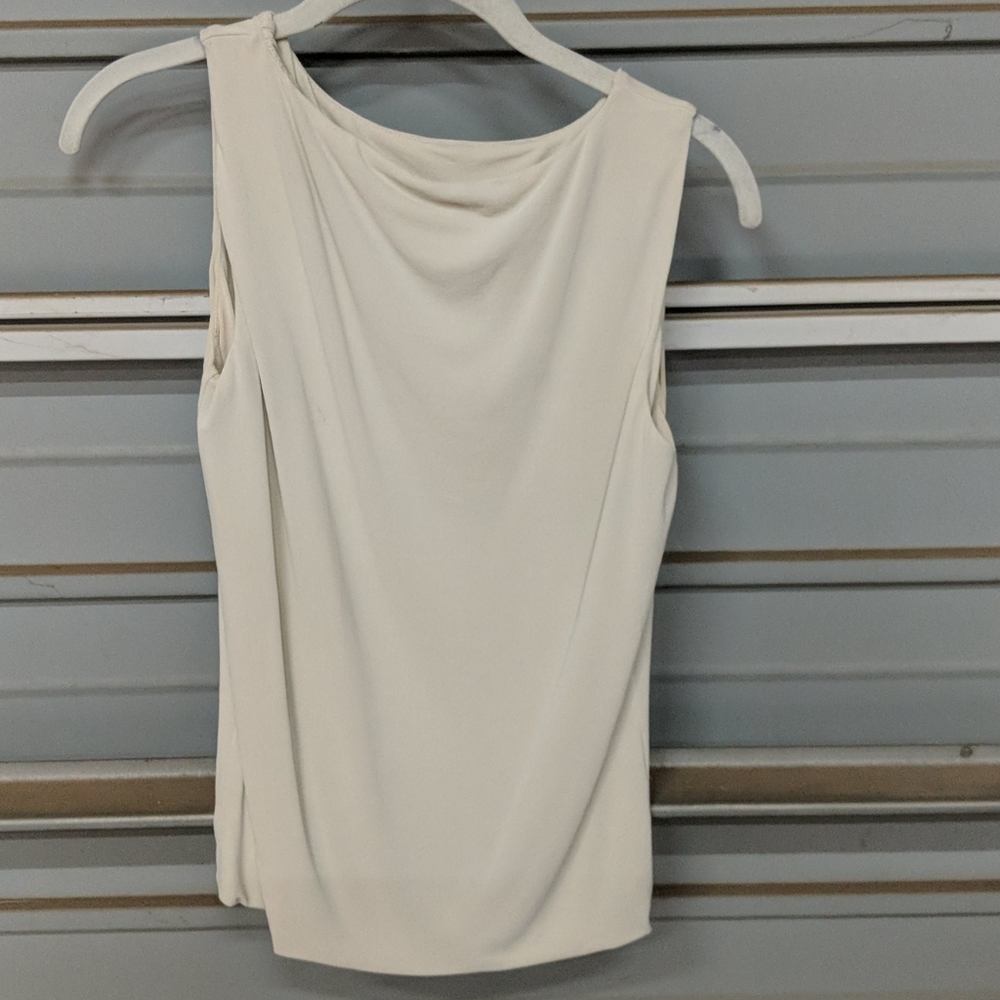 Tan double flowing tank blouse